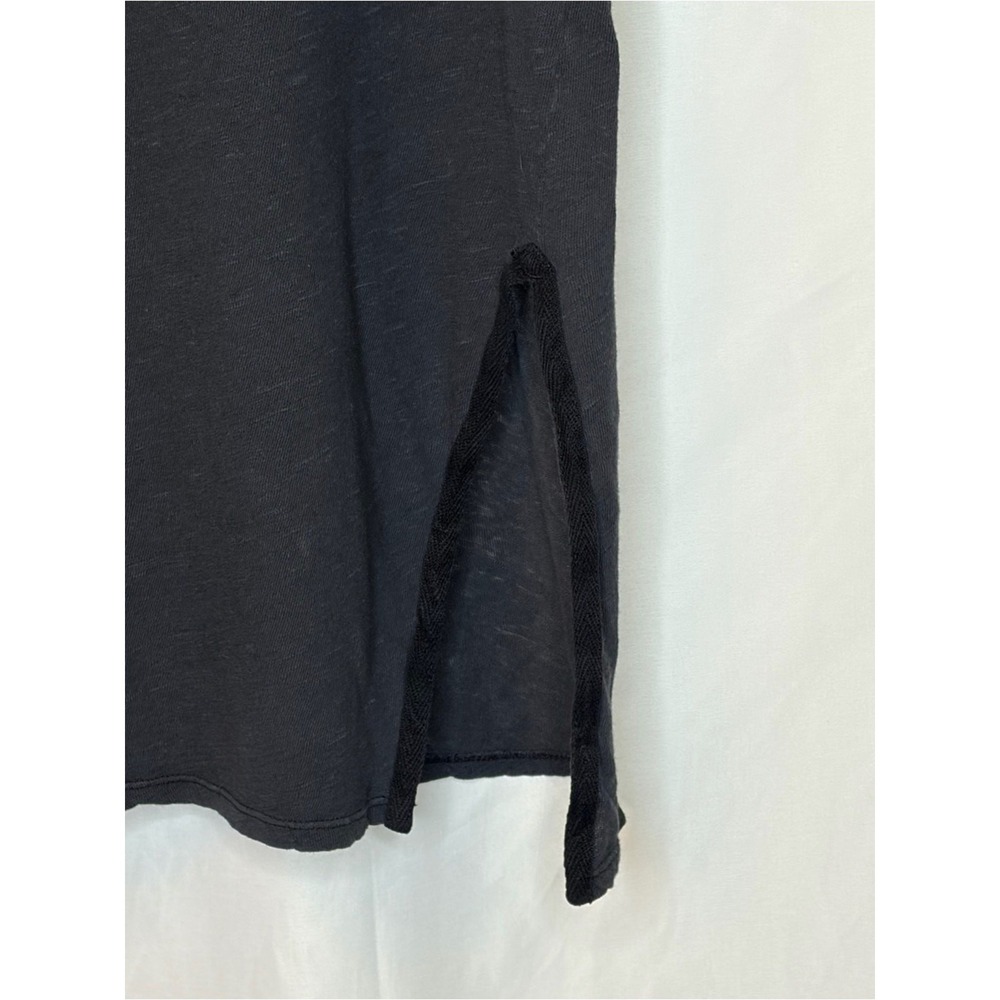 Free People We The Free Crystalle Tee Black Linen Blend Oversized Tunic L - Picture 11 of 16